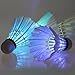 Vktech Dark Night 4 PCS Colorful LED Badmintons Shuttlecocks