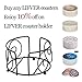 LIFVER Metal Coaster Holder,4.5 Inch Iron Drink Coaster Holder for Square or Round Coaster Sets,Hold Up to 7 Pieces Coasters,Black