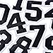Partyfareast Number/Letter Set Patches For Clothing Iron On Applique Embroidery Sticker Badge DIY (0-9 number set)