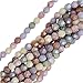 Czech Fire Polished Glass, 4mm Faceted Round Beads, 50 Piece Strand, Opaque Luster Mix