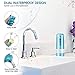 Water Dental Flosser for Teeth Cleaning and Flossing with Travel Size Case – Rechargeable Oral Irrigator, KOOVON Portable Water Flosser for Adults, IPX7 Waterproof, 5 Jet Tips & 4 Modes, Blue