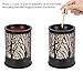 Foromans Wax Melts Candle Warmer Classic Black Metal Forest Design Fragrance Oil Warmer Lamp for Home Décor