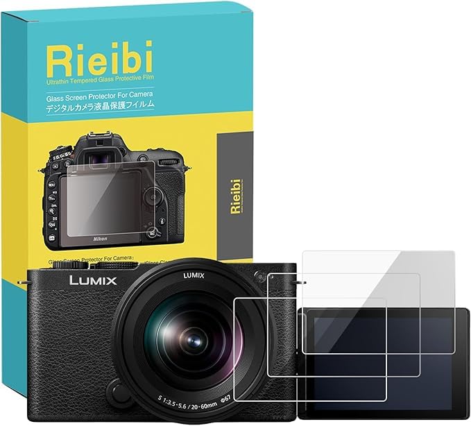 Rieibi Screen Protector for Panasonic LUMIX DC-S9 Mirrorless Camera,0.25mm Ultra-clear 9H Hardness Tempered Glass Film for Panasonic LUMIX S9 Digital Camera Anti-Scratch - 3 Packs