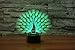3D Illusion Lamp Novelty Optical Led Light 7 Colors Change Peacock Light Touch Switch Table Desk Lamps for Kids Bedroom Birthday Christmas Gifts
