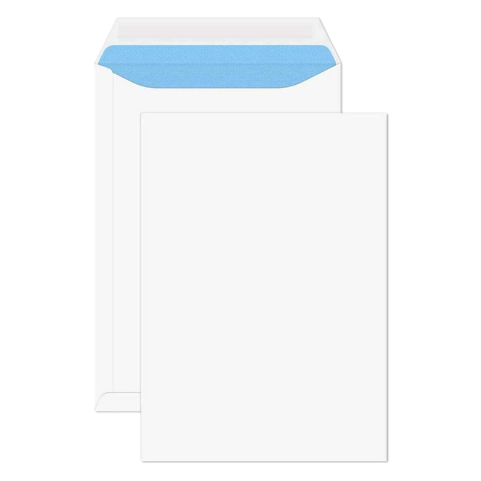 TRIPLE PRIO A4 C4 White Peel and Seal Pocket Envelopes 229 x 324 mm - Secure Self Seal No Window Design - Pack of (50)