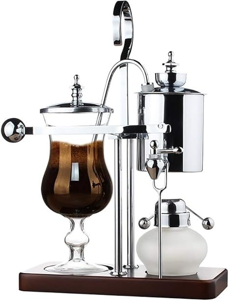 Amazon Co Jp 手動コーヒーマシン ホームコーヒーメーカー ステンレス製のサイフォンコーヒーメーカー マニュアルサイフォンコーヒーメーカー 醸造コーヒーと紅茶のための長い柄 エレガントなレトロなスタイルのデザイン Color B ホーム キッチン