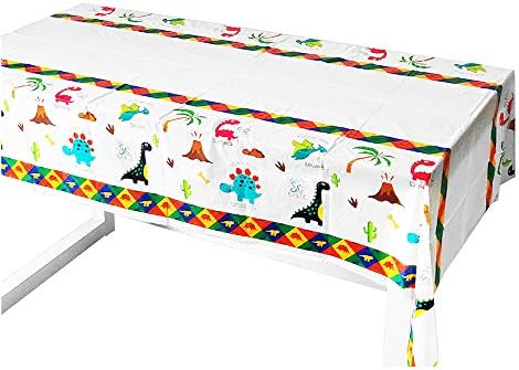3 Set Dinosaur Dino Theme Table Cloth Cover for Kids Birthday Wedding Baby Shower Party Supplies and Decoration, 71 × 43 inch