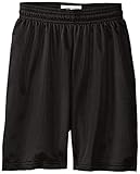 Soffe Big Boys' Nylon Mini Mesh Fitness Short, Black, X-Large