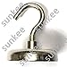 SUNKEE (2-pack) Magnetic Hook,150 Pound Strong Neodymium Magnet Hooks, Ultra Heavy Duty Magnetic Hook,1.65