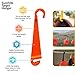 SURE SITE Clay Pigeon Target Hangers 10-Pack. Small, Lightweight, Reusable with Hooks on Each End. Attach to Fence, Line. Orange for Excellent Visibility. Holds Clay Targets, Water Balloons, Cans