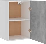 vidaXL Kitchen Cabinet Wall Mounted Storage Shelf Organiser Concrete Grey view 6