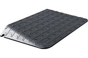 OranclUS Rubber Wheelchair Threshold Ramp, 1"/1.5"/2"/2.5"/3"/3.5"/4" Rise Options, Wheelchair Ramp 7000Lbs Load Capacity, Non-Slip Textured Surface for Wheelchairs, Scooters (3.5" Rise)