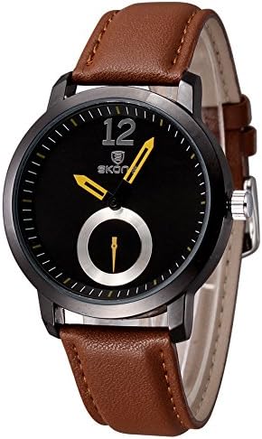 SJXIN Dress Watches SKONE Men's Watch Quartz Sports Watch Belt Watch Fashion Casual Watch