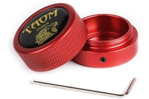 YEUEK TAOM Pool Chalk Holder Round Shaped Practical Tool Billiards Accessories Magnetic Mini Chalk Tip Case Container Round Box Billiards