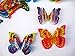JSKey 20pcs Colorful Magnet or Pin Fridge Simulation Dream Butterfly (10+7.5cm Shedding)