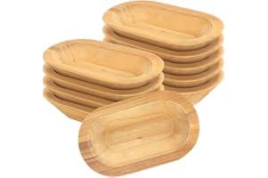 Pasuihcay for Wedding DIY Candle Home Crafts Making 10 Pack Wooden Dough Rustic Dough Bowls for Farmhouse Fruits Supplies Dec