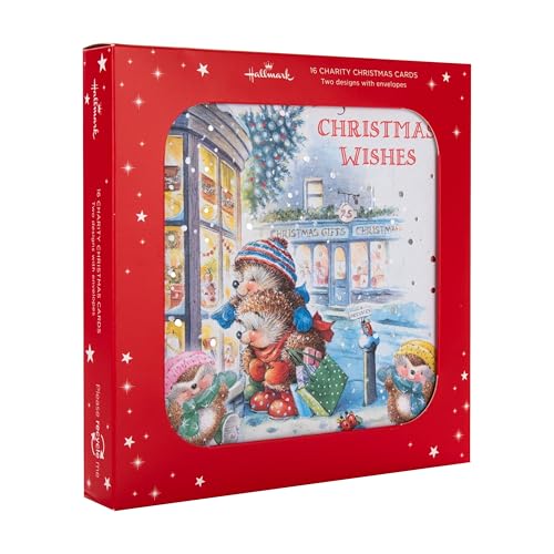Hallmark Weihnachtskarten für Wohltätigkeitsorganisationen, 16 Stück, in 2 ländlichen Begleiter-Designs