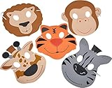 Zoo Animal Foam Masks (1 dz)