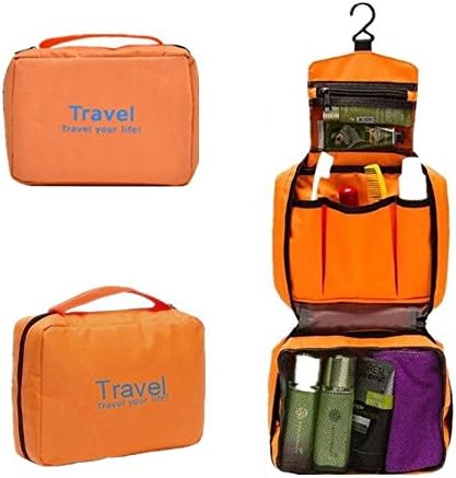 PEACH - Travel Hanging Toiletry Bag - Portable Wash Bag Bathroom Hanging Bag Travel Storage Bag Zipper Storage Bag - Neat and Convenient Bag