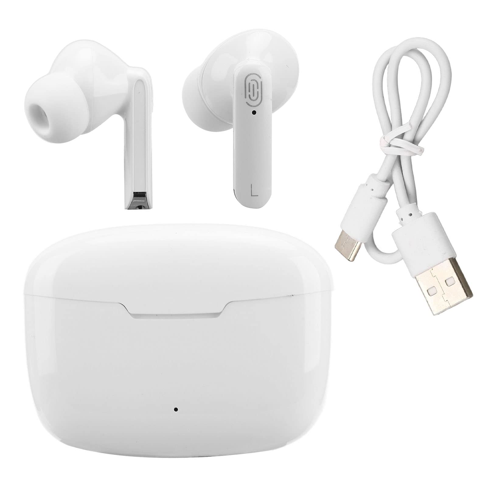 Zunate Y113 Earbuds Language Translator, Supports 114 Languages 3 Translation Modes, Voice Language Translator with Bluetooth, for Business Travelling(White)