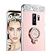 Caka Galaxy S9 Plus Case, Galaxy S9 Plus Glitter Case Mirror Series Luxury Cute Shiny Bling Mirror Makeup Case for Girls with Ring Kickstand Diamond TPU Case for Samsung Galaxy S9 Plus (Rose Gold)