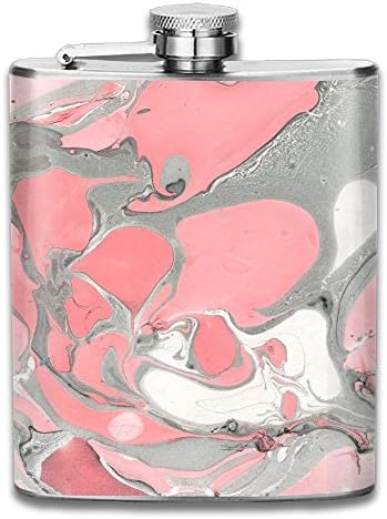 SmallHan Marbled Beauty Hand Made Diy Texture Paper Marble Style Slice Tracery Hi Res Artistic Wallpaper Gift For Men 304 Stainless Steel Flask 7oz