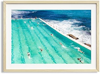 30x42" Framed Extra Large "Follow the Leader" Bondi Beach Australia Aerial Beach Photography Print