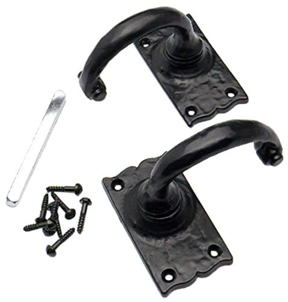 Merriway BH02084 Wessex Suite Lever Latch Set, Antique Black 82 x 50 mm