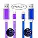 Lightning Cable, Bambud 2 Packs 3 FT Visible LED Flowing Light iPhone Charger Cable Cord for iPhone 8/8 Plus/ X/7/7 Plus/6s/6s Plus/6/6 Plus/5s/5c/5/iPad/iPod ( Purple and Blue)