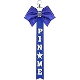 Borhmty Pin Me Cheer Bows Ribbon Keychain for Cheerleaders Cheerleading Gift for Toddler Girl Pin Keychain with Bow