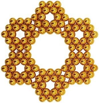 HS Magnetic Intelligence Development Balls, Ideal Desk Sculpture Toy Gift for Stress Relief (5MM 216 Balls), Gold