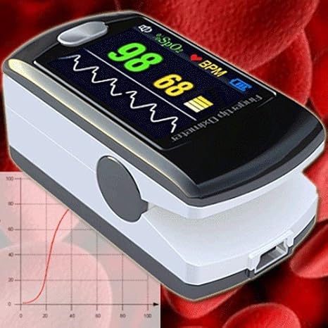 Fingerpulsoxymeter Pulsmesser Pulsuhr Pulsmesser Herzschlag Blutwerte Sauerstoffsättigung SPO2 EKG OM3