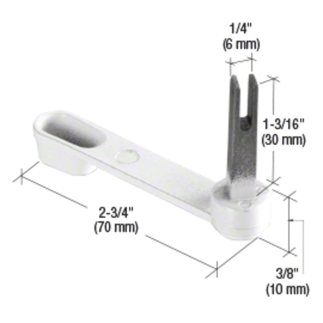 White C.R Sliding Patio Door Latch Lever for Milgard Laurence Tools