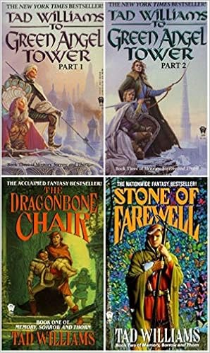 4 Book Set Of Tad Williams Memory Sorrow And Thorn Trilogy Series Set Includes The Dragonbone Chair The Stone Of Farewell To Green Angel Tower Pt 1 To Green Angel Tower Pt 2 Tad Williams 0722512567467 Amazon Com Books