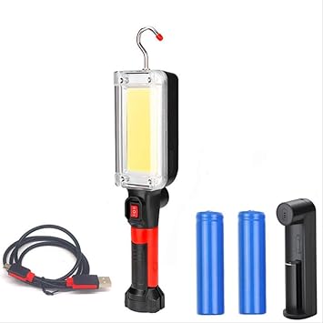 Foco LED Recargable Led Linterna De Trabajo Carga Usb Clip De ...