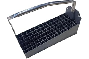 DURETECH Black Iron Nipple Caddy Tray, Organizer Tool Box for 1/2 and 3/4 Inch Fittings, 87 Nipple Capacity with Handle