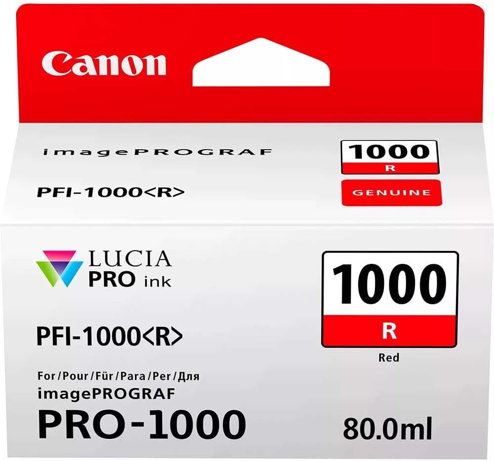 Canon PFI-1000 R Ink Cartridge 80ml Red for imagePROGRAF PRO-1000