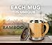 Stainless Steel & Bamboo Coffee Mug - Insulated Wooden Cup with Handle & Lid - Non-Spill On the Go - Keep Your Tea Hot Longer - Unique Gift for Men & Women - 11 oz / 300 ml