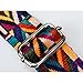Wide Strap 122 cm Replacement Guitar Style Multicolor Canvas Crossbody Strap for Handbags (Silver)