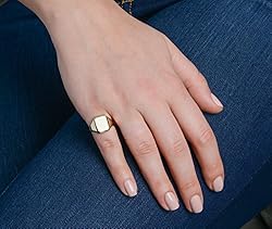 10k Yellow Gold Rectangular Signet Ring
