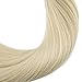 LaaVoo #60 Platinum Blonde Extension Beads Micro Loop Link Hair Extensions 22 inch 100% Natural Human Hair True Blonde 1g/strand 50g