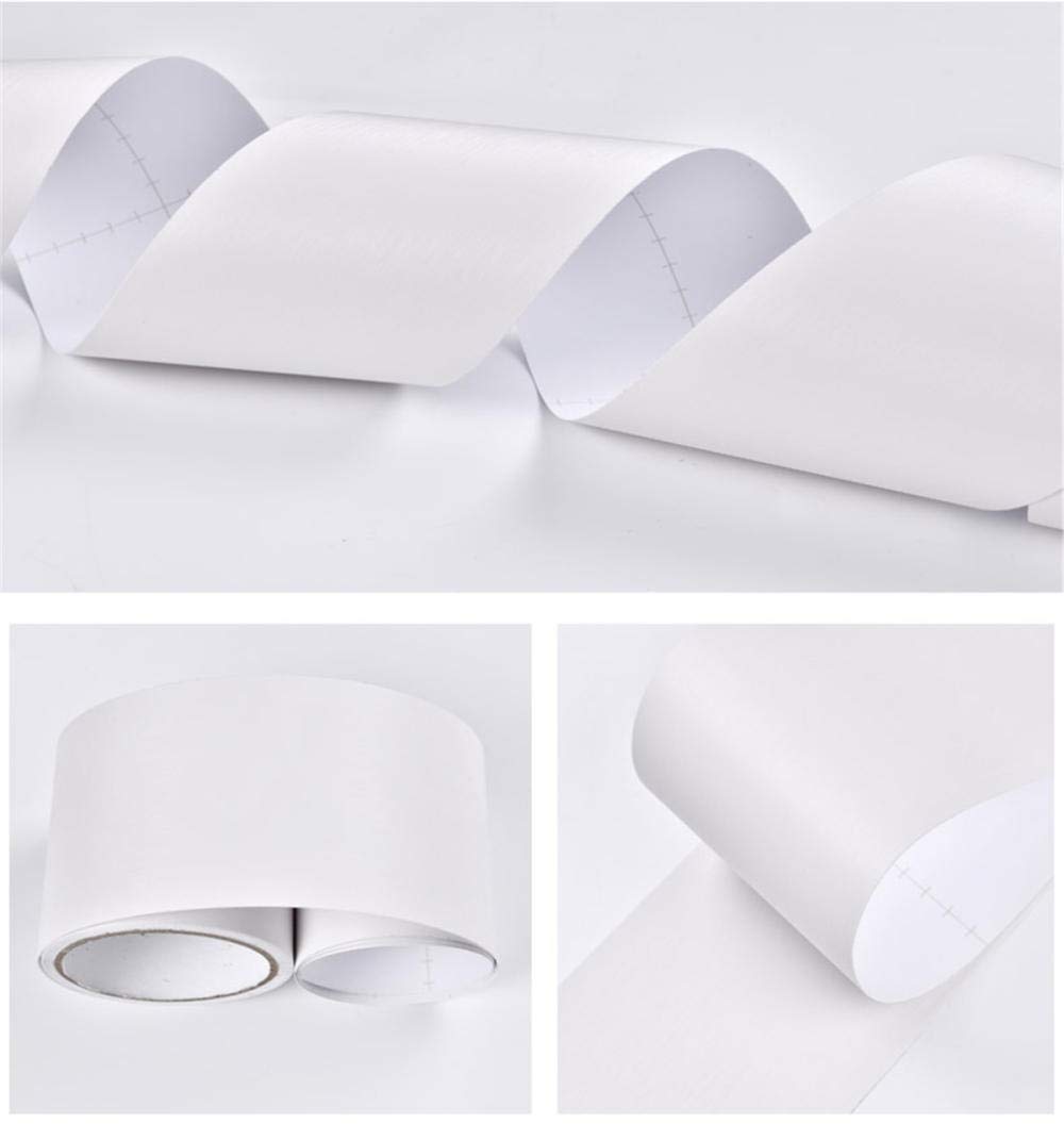 Dostear Wall Borders Peel and Stick Wallpaper Border Window Trim Molding Mirror Frame Kit Wall Panel Bulletin Board Borders Brushed White 5 X 500cm