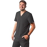 Adar Addition Scrubs for Men - Classic V-Neck Scrub Top