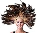 Zucker Feather Large Carnival Costume Feather Headdress - Natural Halloween Mask Cosplay Party Hair Accessory,