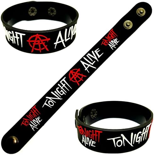 1 Pcs. TONIGHT ALIVE Hard Core Heavy Metal Punk Rock Music Band Logo Symbol Sign Rubber Silicone Bracelet Wristband by BEST EXPO