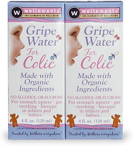 Wellements Gripe Water, Two -  4 Fluid Ounce Bottles