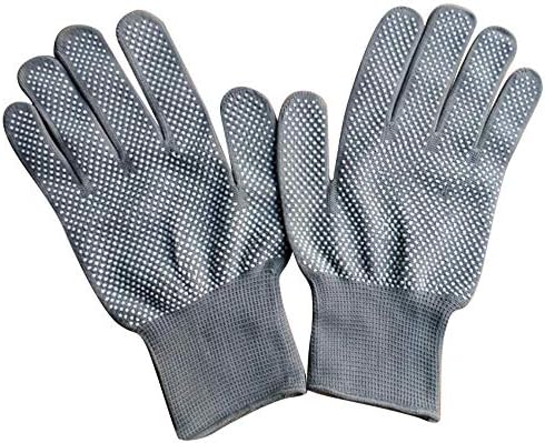 MOLUO gloves Hair Straightener Curling Hairdressing Heat Resistant Finger Glove Kitchen Glove,grey