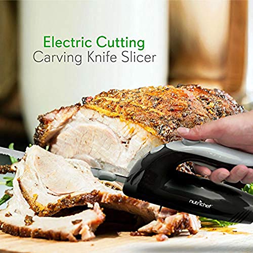 NutriChef Upgraded Premium Electric Knife 8.9" Carving Knife