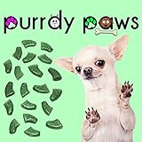 40-Pack Green Glitter Soft Nail Caps For Dogs Claws * Purrdy Paws Brand (XXL)