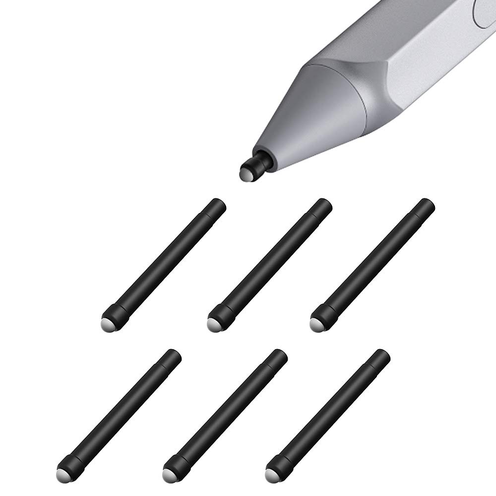 TiMOVO Surface Pen Tips - 6 Pack HB Type Replacement Kit for Surface Pro 2017 & Pro 4 Pen, Black — image 1